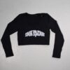 Zion Royale Black Long Sleeved Crop Top