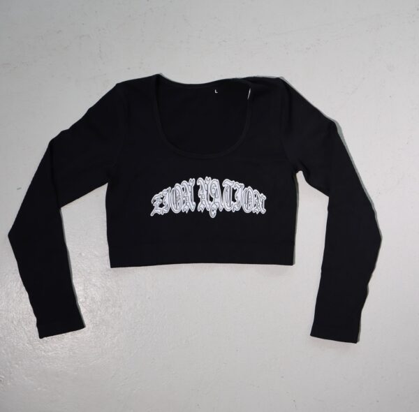 IMG-20250522-WA0028 Zion Royale Black Long Sleeved Crop Top