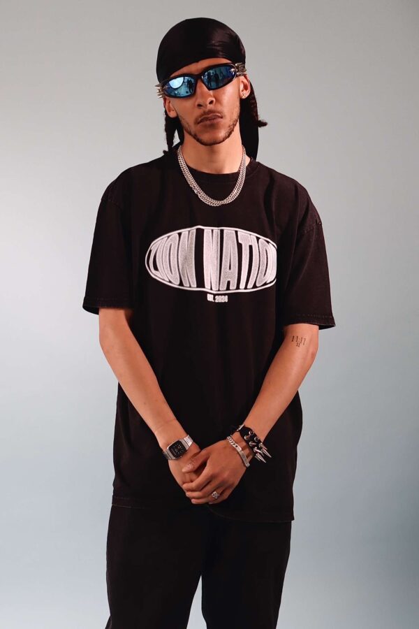 IMG_3265 Zion Zen Acid Washed Black Oversized T shirt