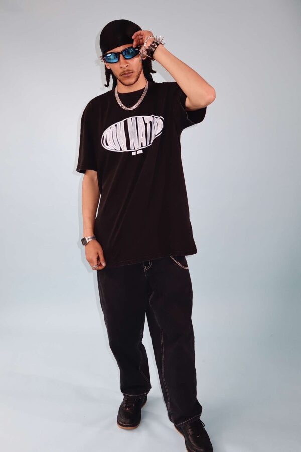IMG_3266 Zion Zen Acid Washed Black Oversized T shirt