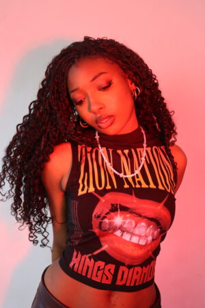 IMG_7415 K Diamond Black High Neck Crop Top