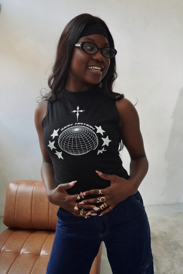 IMG_0763 Zion Icon Black High Neck Crop Top